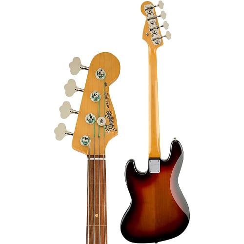 Fender Jaco Pastorius Fretless Jazz Bass Guitar 3-Color Sunburst - 4