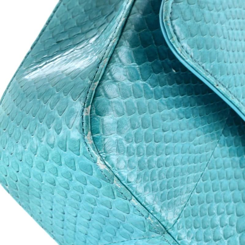 Chanel Classic Double Flap Bag Python Medium - 6