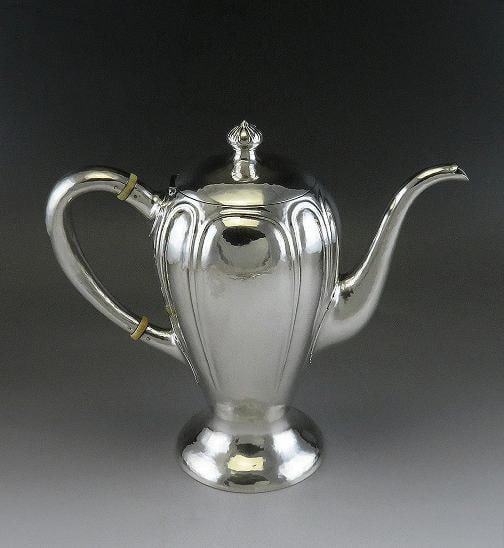 Antique American Arts Crafts Sterling Silver Art Shop Handwrought Chicago Teapot (1 of 9)