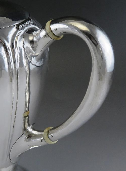 Antique American Arts Crafts Sterling Silver Art Shop Handwrought Chicago Teapot - 5