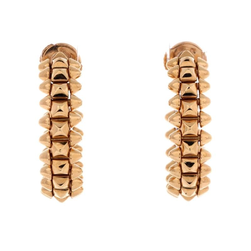 Cartier Clash de Cartier Earrings 18K Rose Gold Small 16.2mm: Measurements: Height/Length: 22.90 mm, Width: 6.45 mm . Condition: Pre-owned - Good,Brand: Cartier,Main Stone: Unknown,Metal: 18K Rose Gold,Metal Purity: 18K,Style: Earrings,Type: Earrings,Color: Rose