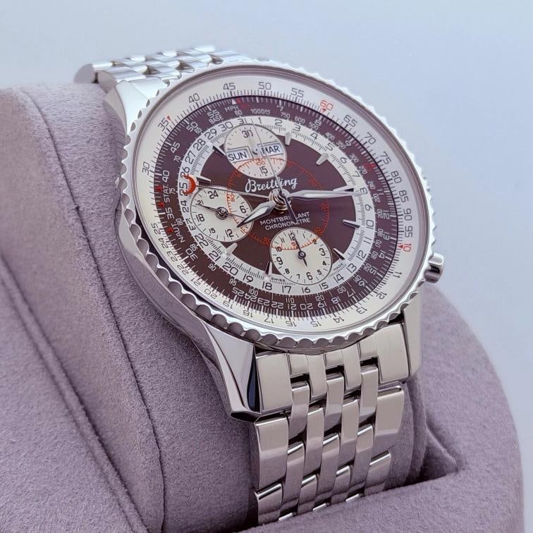 Breitling Montbrillant Datora A21330 43mm Bronze Dial Stainless Steel - 4