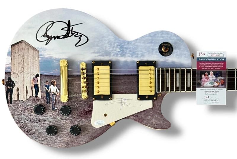 The Who Signed Guitar Custom Graphics JSA COA Roger Daltrey Pete Townshend (1 of 3)