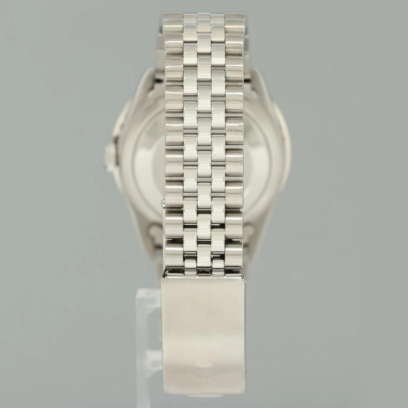 DIAMOND Bezel Rolex DateJust 36mm Silver Diamond 16200 Jubilee Steel Watch Box - 5