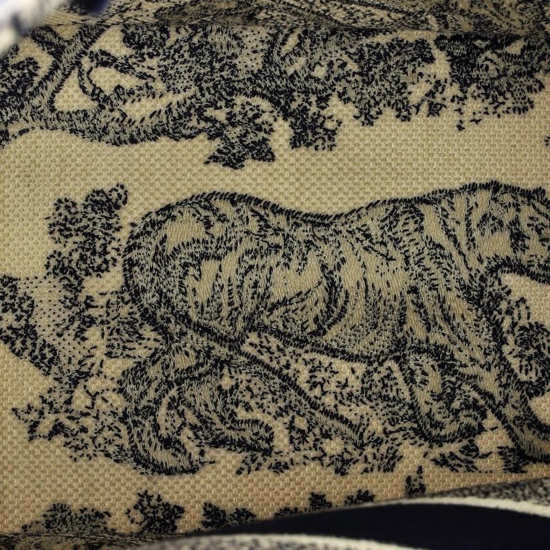Christian Dior Book Tote Embroidered Canvas Large - 5