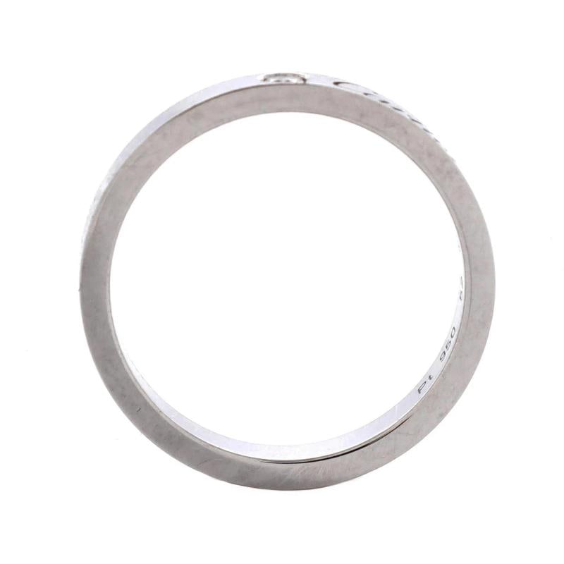 Cartier C de Cartier Wedding Band Ring Platinum with Diamond - 2