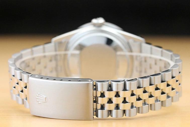 MENS ROLEX DATEJUST 16014 FACTORY DIAMOND DIAL 18K GOLD DIAMOND BEZEL LUGS WATCH - 6