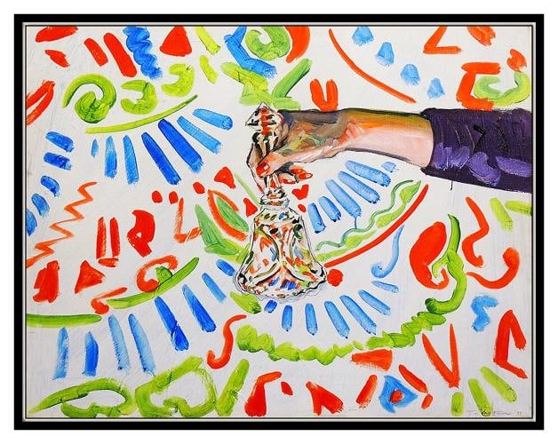 Tom Christopher Large Original Acrylic Painting On Canvas Signed Modern Artwork - 2