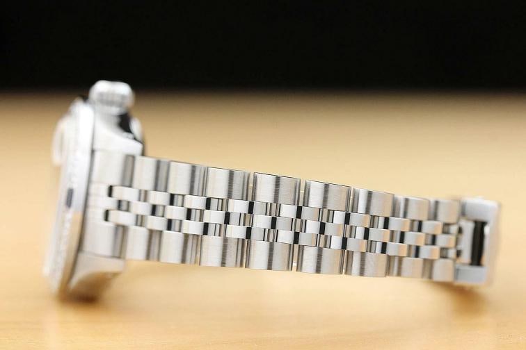 LADIES ROLEX DATEJUST 69174 FACTORY DIAL 18K GOLD SAPPHIRE DIAMOND STEEL WATCH - 5