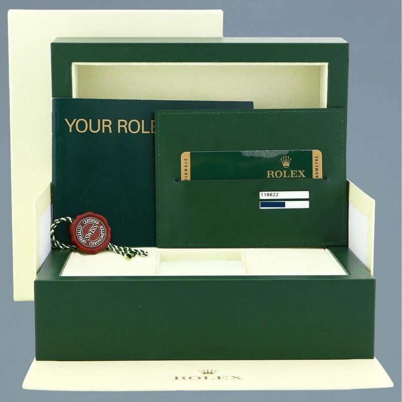 MINT 2014 PAPERS Rolex Yacht-Master 116622 Platinum Dial Steel 40mm Watch Box - 7