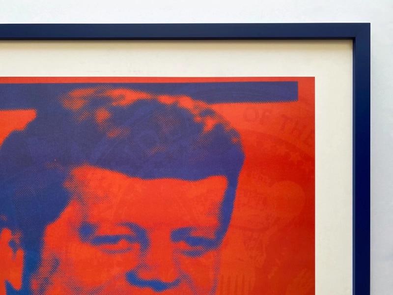 ANDY WARHOL FOUNDATION RARE LITHOGRAPH PRINT FRAMED POP ART POSTER " JFK " 1968 - 13