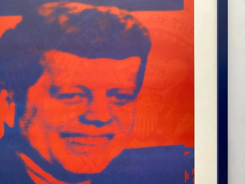 ANDY WARHOL FOUNDATION RARE LITHOGRAPH PRINT FRAMED POP ART POSTER " JFK " 1968 - 15