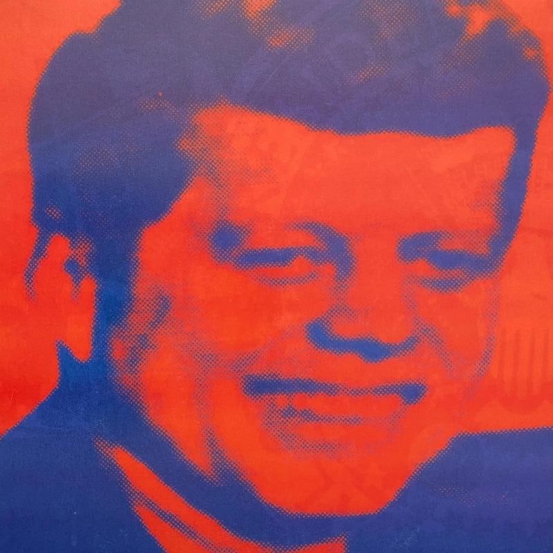 ANDY WARHOL FOUNDATION RARE LITHOGRAPH PRINT FRAMED POP ART POSTER " JFK " 1968 - 16
