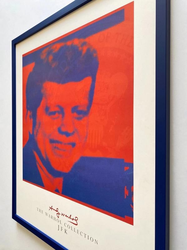 ANDY WARHOL FOUNDATION RARE LITHOGRAPH PRINT FRAMED POP ART POSTER " JFK " 1968 - 17