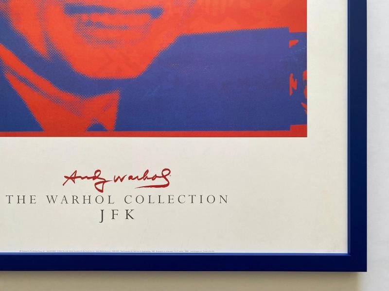 ANDY WARHOL FOUNDATION RARE LITHOGRAPH PRINT FRAMED POP ART POSTER " JFK " 1968 - 18