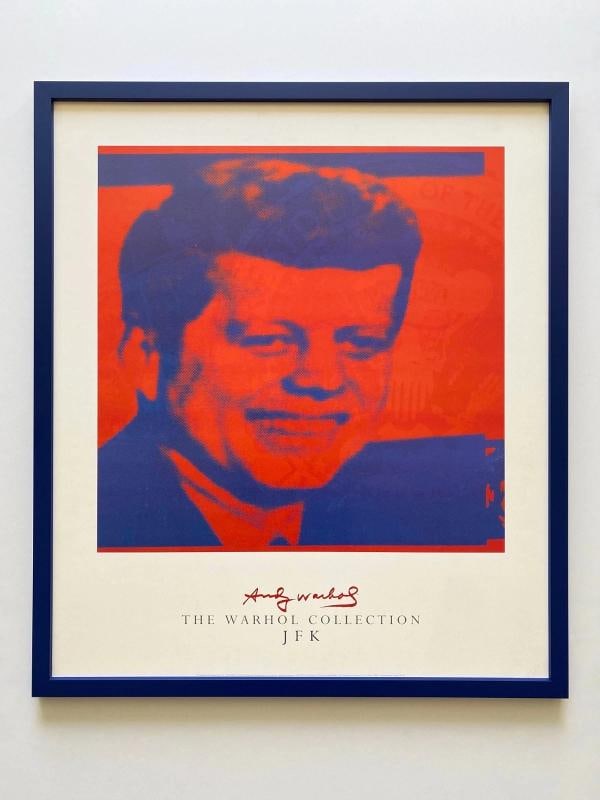 ANDY WARHOL FOUNDATION RARE LITHOGRAPH PRINT FRAMED POP ART POSTER " JFK " 1968 (1 of 18)