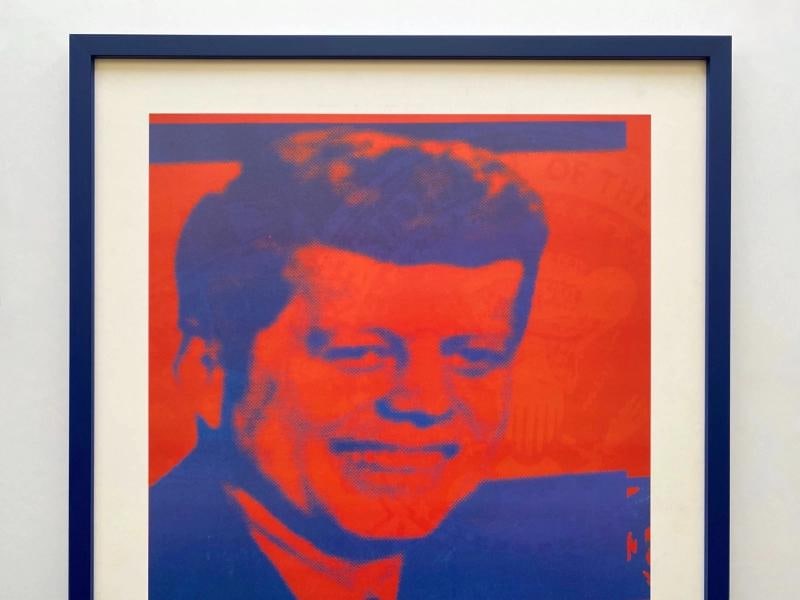 ANDY WARHOL FOUNDATION RARE LITHOGRAPH PRINT FRAMED POP ART POSTER " JFK " 1968 - 2