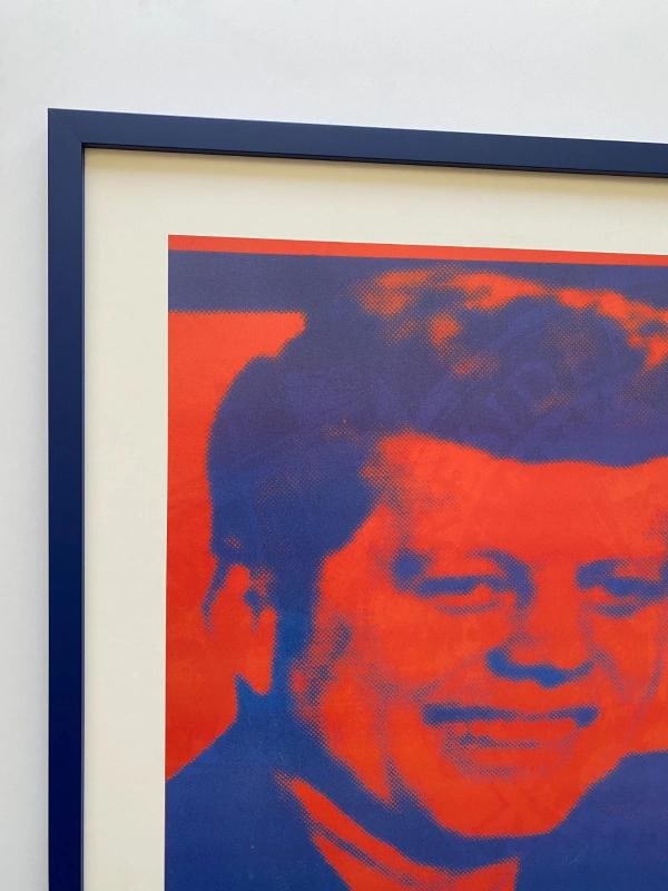 ANDY WARHOL FOUNDATION RARE LITHOGRAPH PRINT FRAMED POP ART POSTER " JFK " 1968 - 4