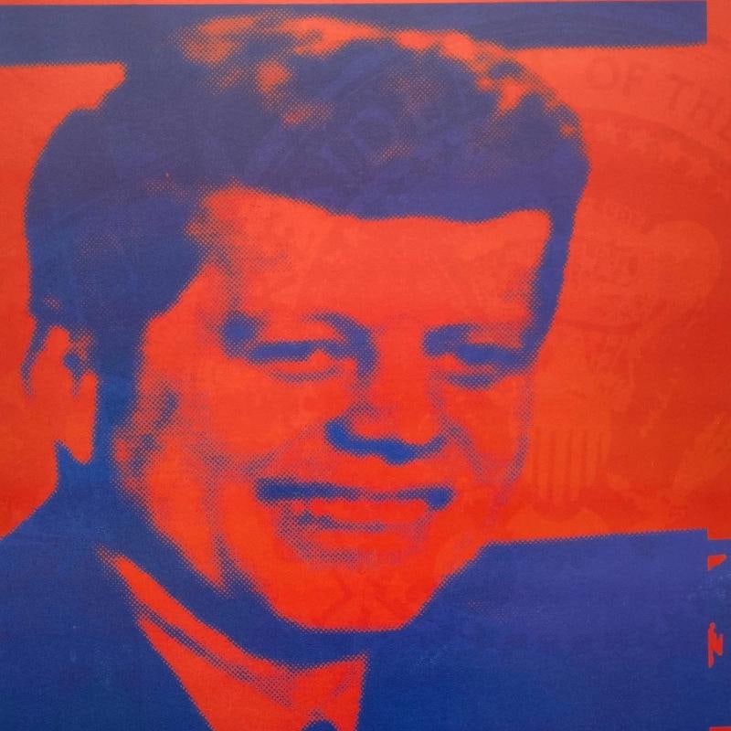ANDY WARHOL FOUNDATION RARE LITHOGRAPH PRINT FRAMED POP ART POSTER " JFK " 1968 - 6