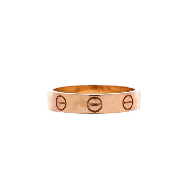 Cartier Love Wedding Band Ring 18K Rose Gold: Condition: Pre-owned - Good,Brand: Cartier,Main Stone: Unknown,Metal: 18K Rose Gold,Metal Purity: 18K,Ring Size: 11 - 65,Type: Ring,Color: Rose Gold,Style: 18K Rose Gold,Material: 18K Yellow Gold, 18K