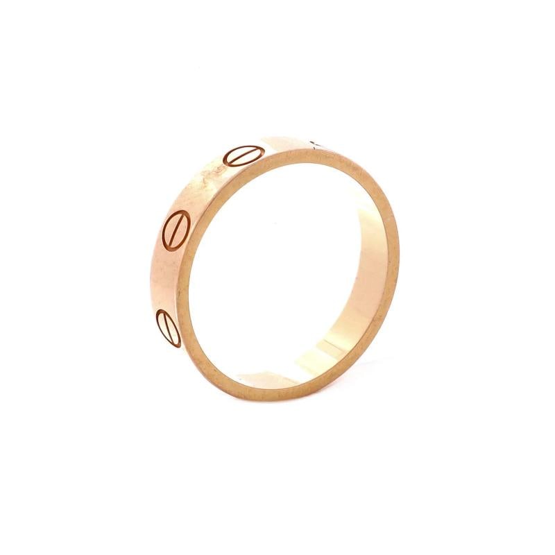 Cartier Love Wedding Band Ring 18K Rose Gold - 3