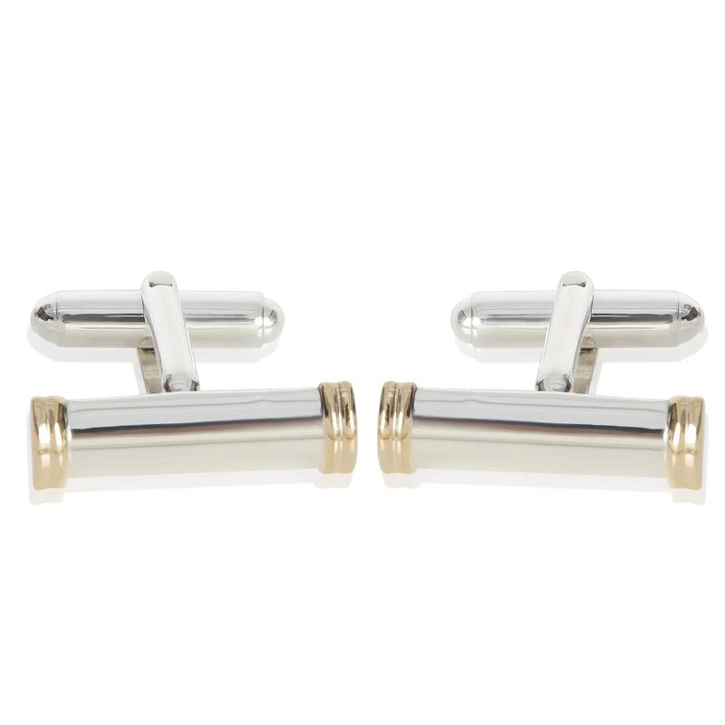 Tiffany & Co. Yellow Gold & Sterling Silver Bar Cufflinks: Condition: Pre-owned - Good,Item Length: 22 mm,Country of Origin: Italy,Side Stone Type: No Stone,Metal Purity: 18k,With Original Box/Packaging: No,With Papers: No,Gross Weight (grams): 10.50,Departme