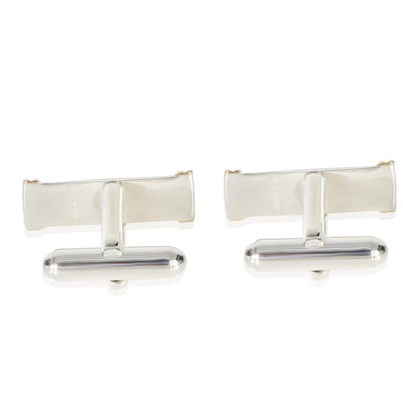 Tiffany & Co. Yellow Gold & Sterling Silver Bar Cufflinks - 3