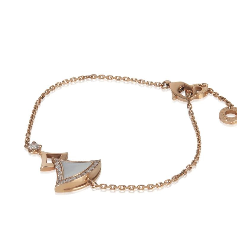 BVLGARI Rose Gold Mother Of Pearl and Diamond DIva's Dream Bracelet - 2