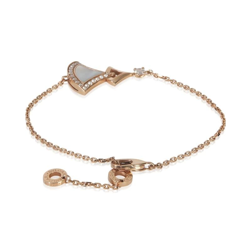 BVLGARI Rose Gold Mother Of Pearl and Diamond DIva's Dream Bracelet - 3
