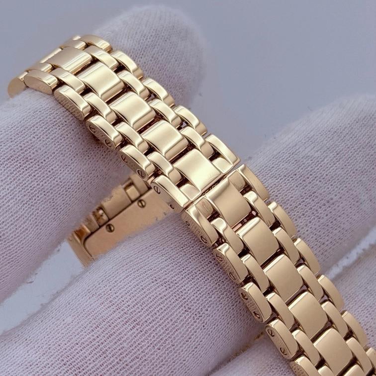 Cartier Tank Americaine 1710 W26015K2 19mm x 35mm Silver Dial 18k Yellow Gold - 11