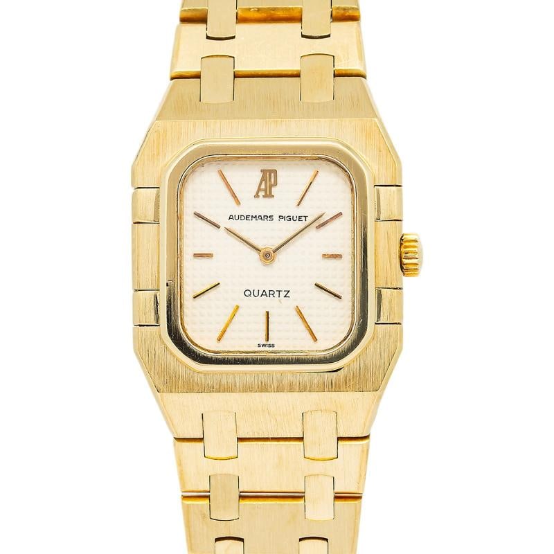 Audemars Piguet Royal Oak Quartz 18K Yellow Gold White Dial Ladies Watch 24mm - 2