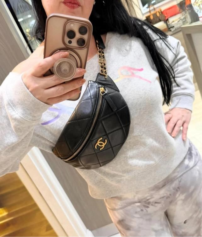 Chanel Quilted Waist Belt / Sling Bag 2024 Microchip - 15