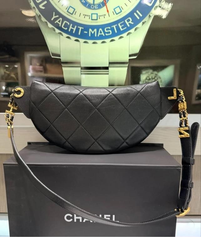 Chanel Quilted Waist Belt / Sling Bag 2024 Microchip - 6