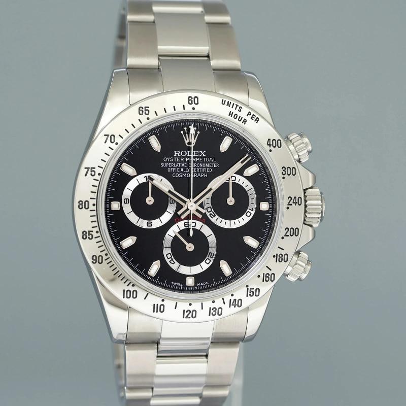 MINT 2012 PAPERS Rolex Daytona 116520 Black Steel Cosmograph Watch Box - 3