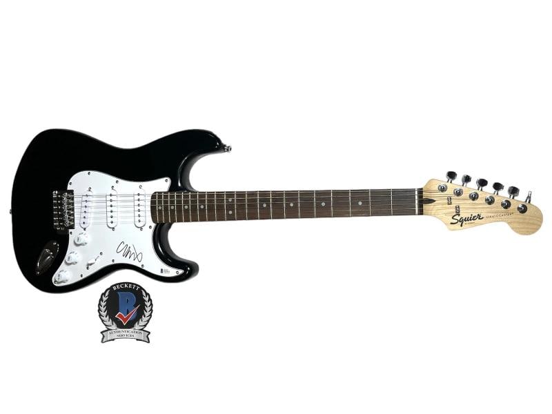 CHRIS MARTIN SIGNED AUTOGRAPH FENDER STRATOCASTER FULL SIZE GUITAR BAS COLDPLAY - 2