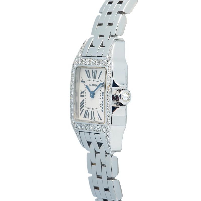 Cartier Santos Demoiselle W25064Z5 SS White Dial Quartz Women's Watch 20mm - 3