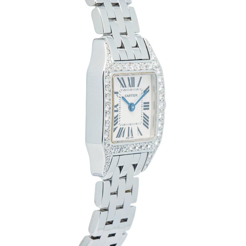 Cartier Santos Demoiselle W25064Z5 SS White Dial Quartz Women's Watch 20mm - 4
