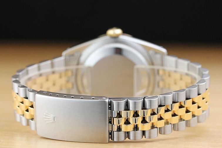 ROLEX MENS DATEJUST 16233 2-TONE 18K GOLD STAINLESS STEEL QUICKSET WATCH - 6