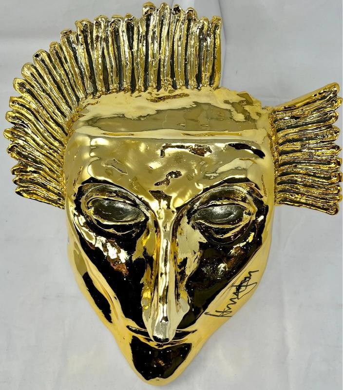 Harrison Ford Indiana Jones Signed Full Size Orellana Burial Mask BAS Witnessed - 3