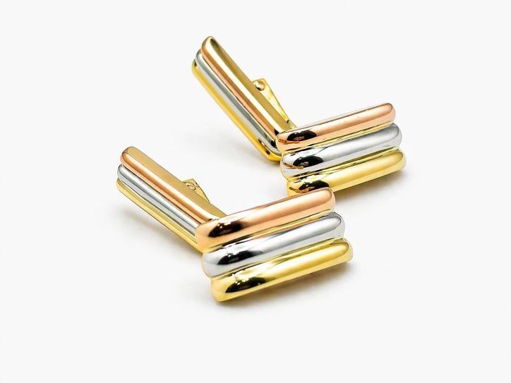 Vintage Cartier Trinity Tri-Color Gold Cufflinks Box - 6