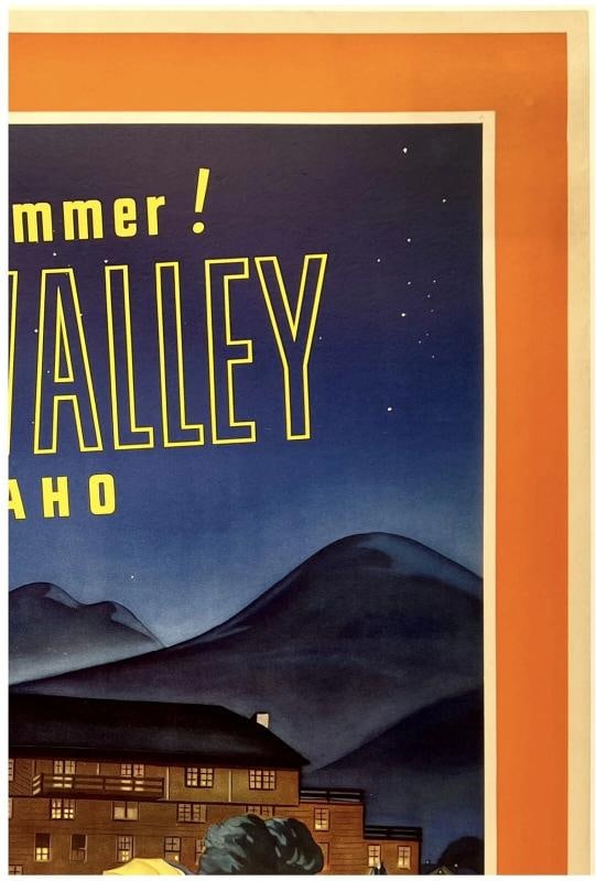 Original Vintage Poster THIS SUMMER SUN VALLEY IDAHO Travel Tourism Vacation OL - 3
