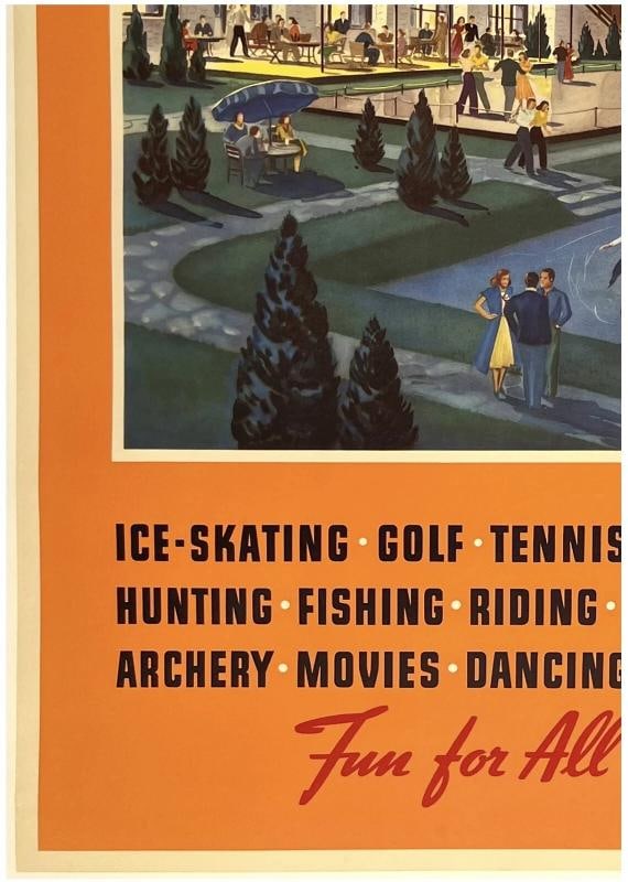 Original Vintage Poster THIS SUMMER SUN VALLEY IDAHO Travel Tourism Vacation OL - 4