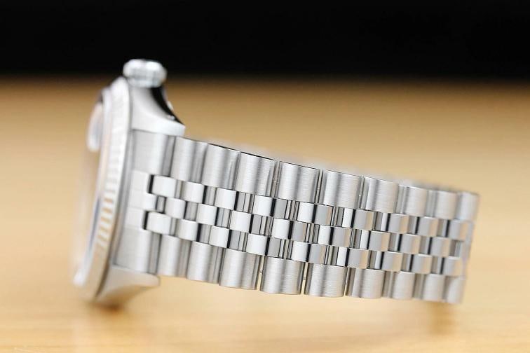 ROLEX MENS DATEJUST 16234 QUICKSET 18K WHITE GOLD STAINLESS STEEL WATCH - 5