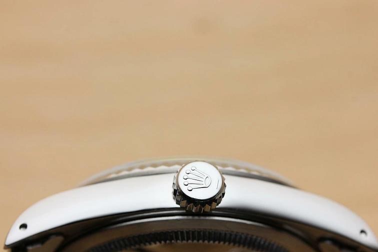 ROLEX MENS DATEJUST 16234 QUICKSET 18K WHITE GOLD STAINLESS STEEL WATCH - 8