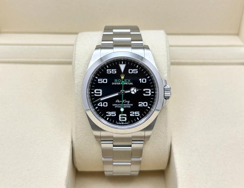 2025 Rolex Air King 126900 40mm Black Dial Stainless Steel Box Papers - 3