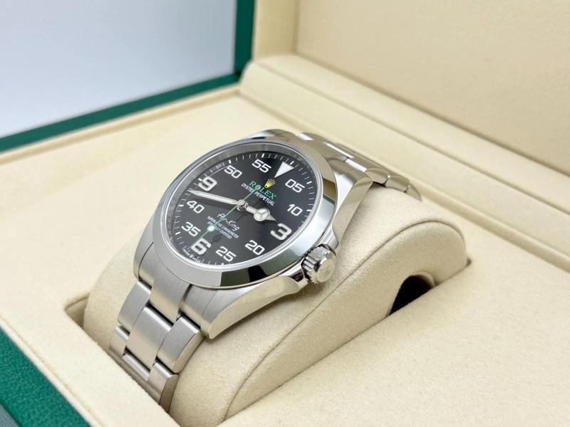 2025 Rolex Air King 126900 40mm Black Dial Stainless Steel Box Papers - 4