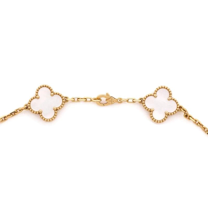 Van Cleef & Arpels Vintage Alhambra 10 Motifs Necklace 18K Yellow Gold - 3