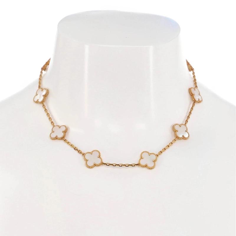 Van Cleef & Arpels Vintage Alhambra 10 Motifs Necklace 18K Yellow Gold - 5