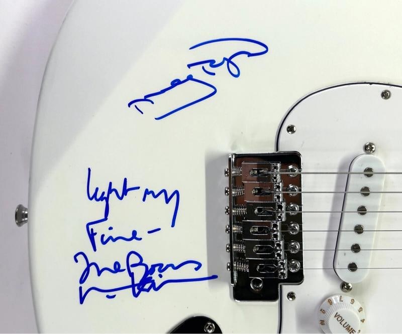 MEG RYAN VAL KILMER Signed Autograph Electric Guitar "Light My Fire" JSA BAS - 2