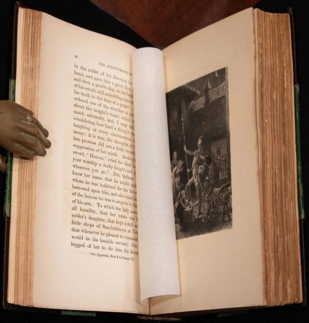 1879 History of the Ingenious Gentleman DON QUIXOTE of La Mancha 10" Tall - 10